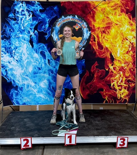 Kyla and dog
